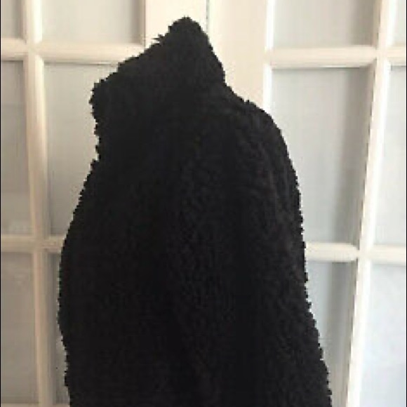 NWT Zara Black Fleece Sherpa Bomber High Collar SZ SMALL - Picture 10 of 13